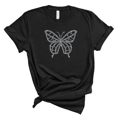 Butterfly Rhinestone Women's T-Shirt