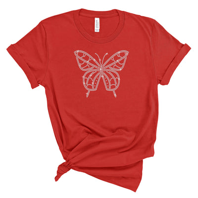 Butterfly Rhinestone Women's T-Shirt