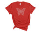 Butterfly Rhinestone Women's T-Shirt