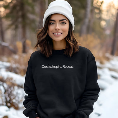 Create. Inspire. Repeat Crewneck Sweatshirt