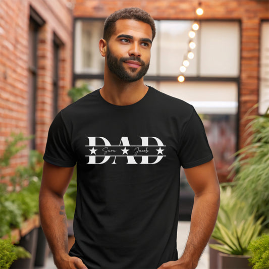 Personalized Dad T-Shirt with Names
