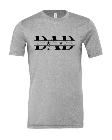 Personalized Dad T-Shirt with Names
