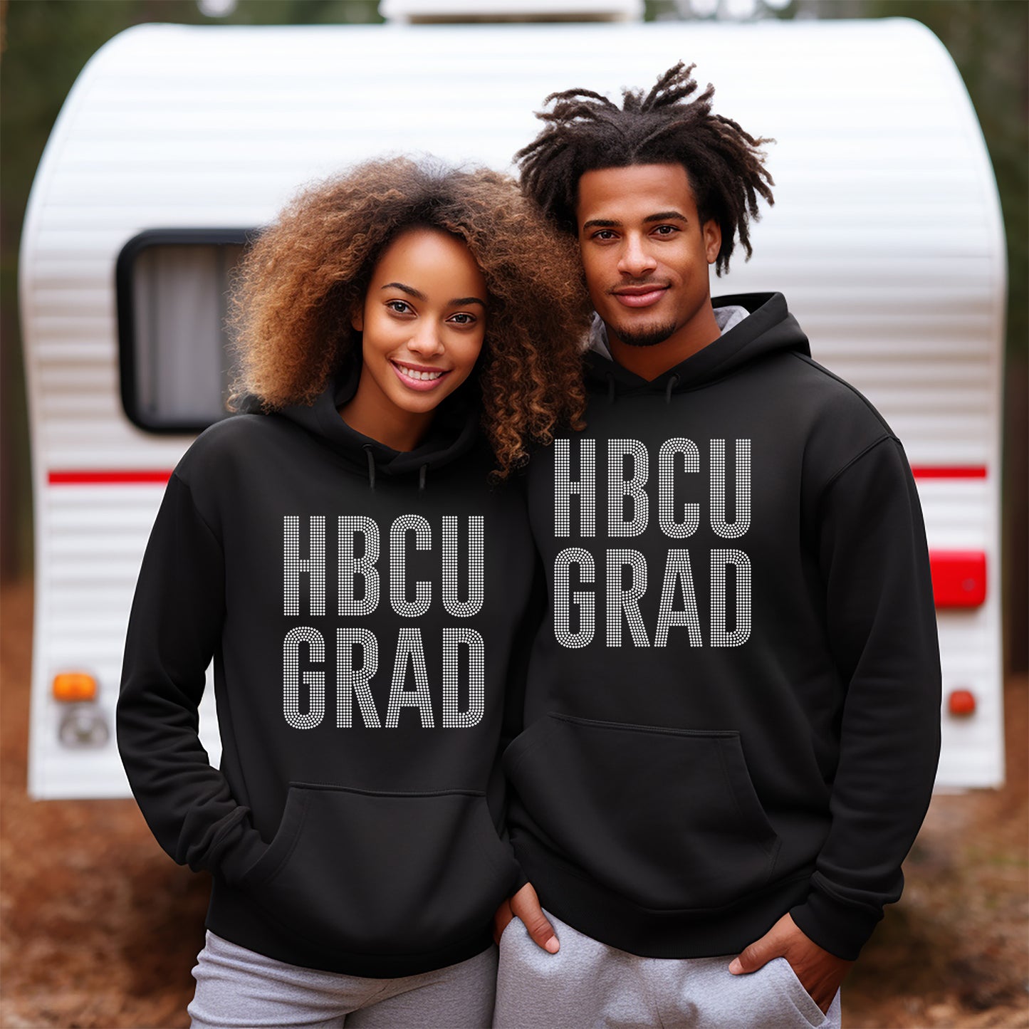 HBCU Grad Rhinestone Hooded Sweatshirt