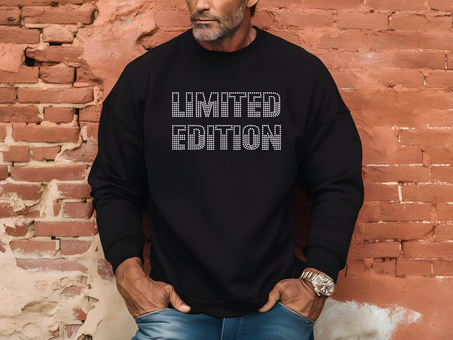 Limited Edition Rhinestone Crewneck Sweatshirt