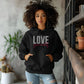 Love Yourself Rhinestone Hooded Sweatshirt