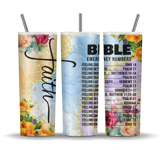 Emergency Bible Verses Tumbler