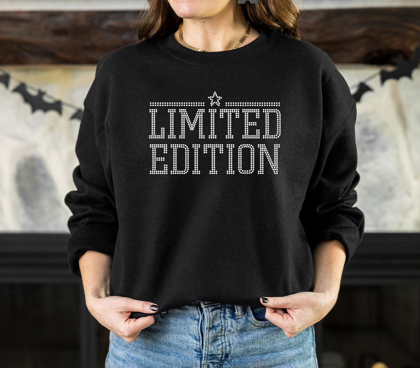 Limited Edition Rhinestone Crewneck Sweatshirt