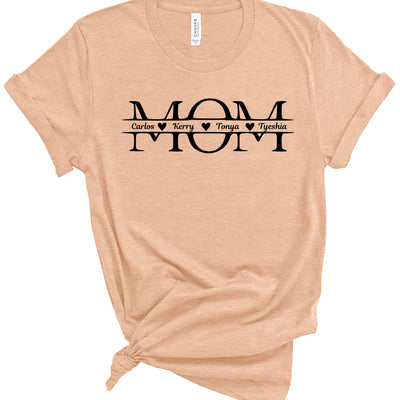 Personalized Mom T-Shirt with Names
