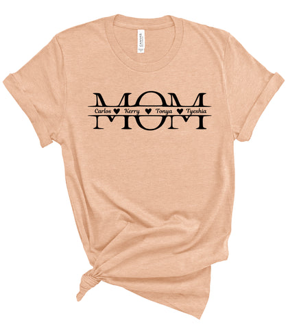 Personalized Mom T-Shirt with Names