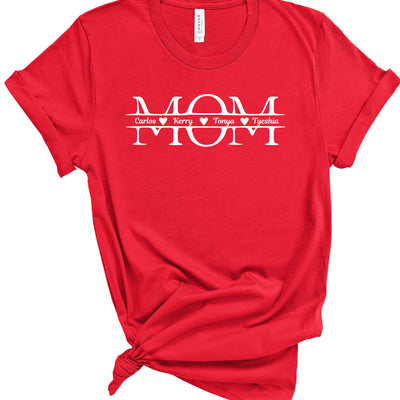 Personalized Mom T-Shirt with Names